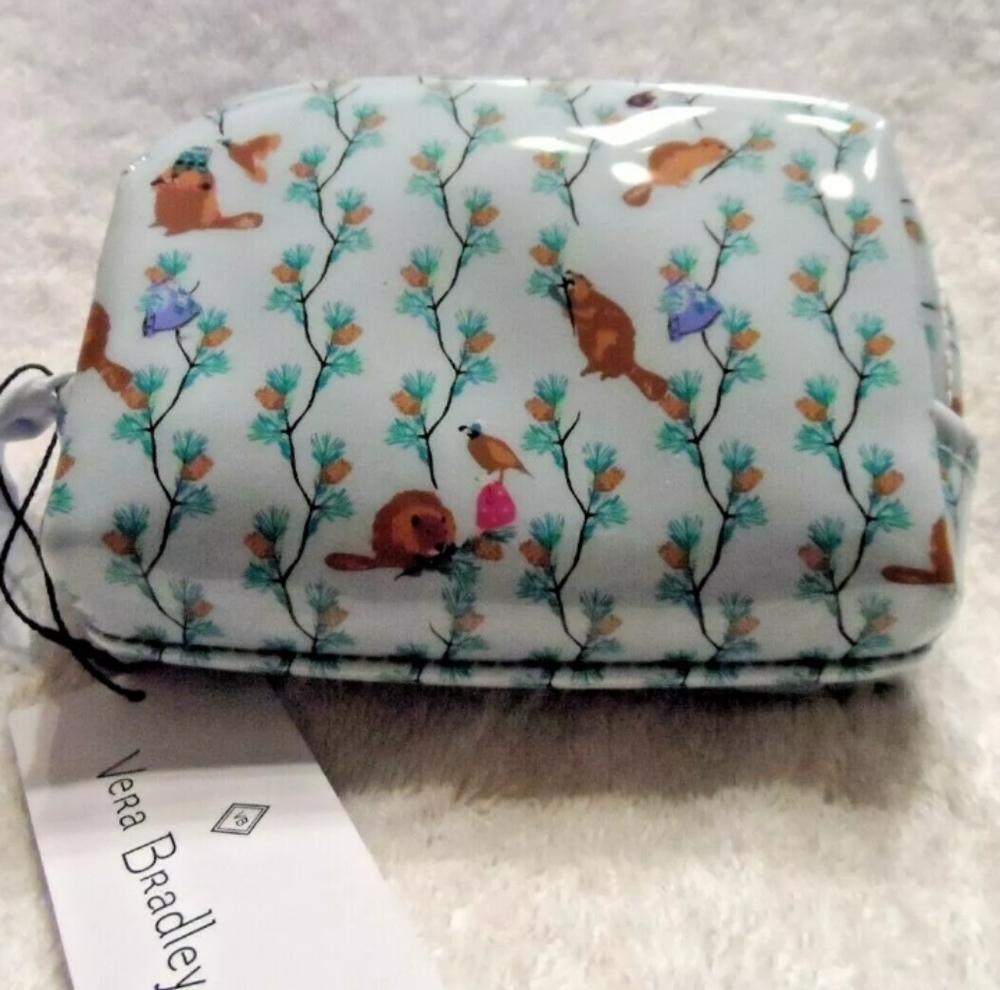 Vera Bradley Mini Dome Cosmetic Bag Merry Mischief - Picture 2 of 3